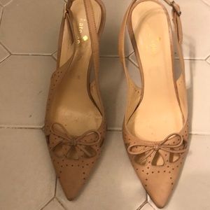Kate Spade mini pumps Tan/Nude 6.5